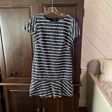 lauren ralph lauren Blue White Stripe Eyelet Yachty Dress 8P