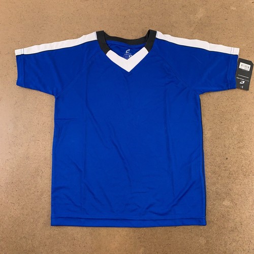 Youth Size Small Champro Royal Blue V Neck Tee Eg-Pro Black Athletic Shorts New - Picture 4 of 9