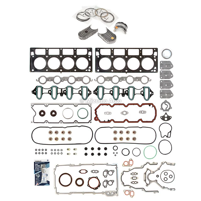 Conjunto completo de anéis de rolamentos de junta ajuste 02-14 Chevrolet GMC Buick Hummer 4.8L 5.3L - Imagem 2 de 4
