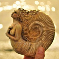Nordic Mermaid Resin Ornament Decorative Table Elf Conch Ornament 