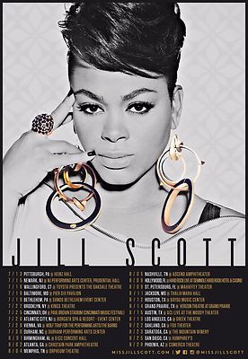 JILL SCOTT 2015 USA CONCERT TOUR POSTER- R&B,Soul,Jazz,Quiet Storm