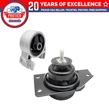 Fits 2006-2011 Hyundai Accent 1.6L Front Lower & Upper Motor Mount 2pcs :