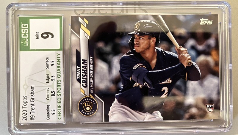 2020 Topps #9 Trent Grisham RC San Diego Padres Rookie CSG 9