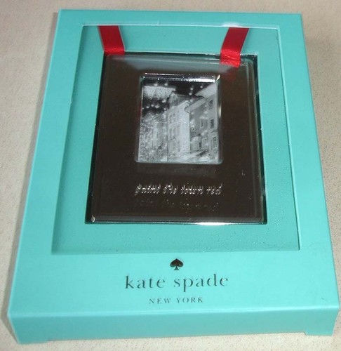 Kate Spade Lenox Marco Adorno Plateado Calle Plateado Pintura La Ciudad Rojo Nuevo - Imagen 5 de 5