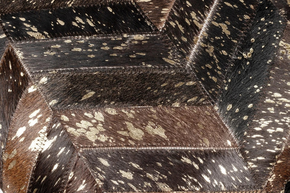 Cubierta de cuero de vaca genuino Canvello con inserto de pluma -18x18 pulgadas Foto 3 de 4