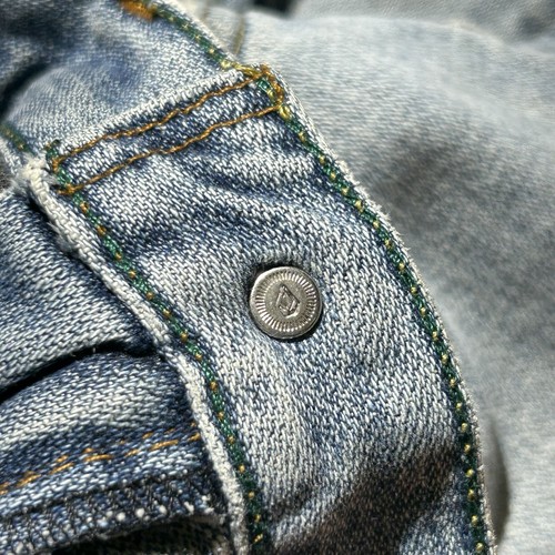 Late 90s Early 2000s Volcom Stone Distressed Light Wash Jeans Mens Size 34 X 30 - Picture 8 of 15