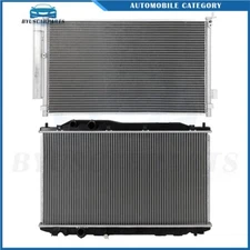 Car Radiator and A/C Condenser Kit Fits 2006-2011 Honda Civic 1.8L Aluminum