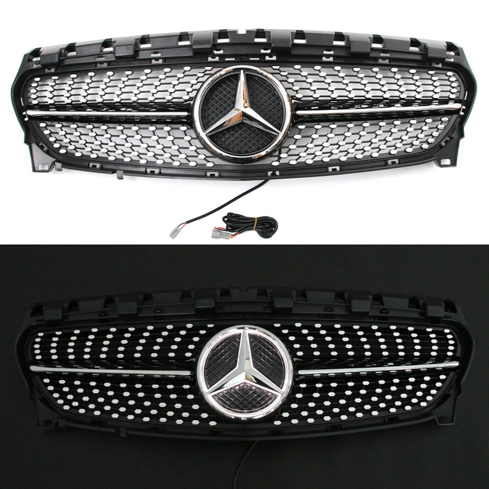 Front Grille W/LED Star For 2013-2019 Mercedes Benz W117 CLA-Class CLA250 CLA200 Foto 3 de 4