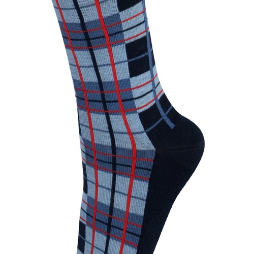 Mysocks Tartan Knee High Socks Seamless Toe Combed Cotton - Picture 25 of 31