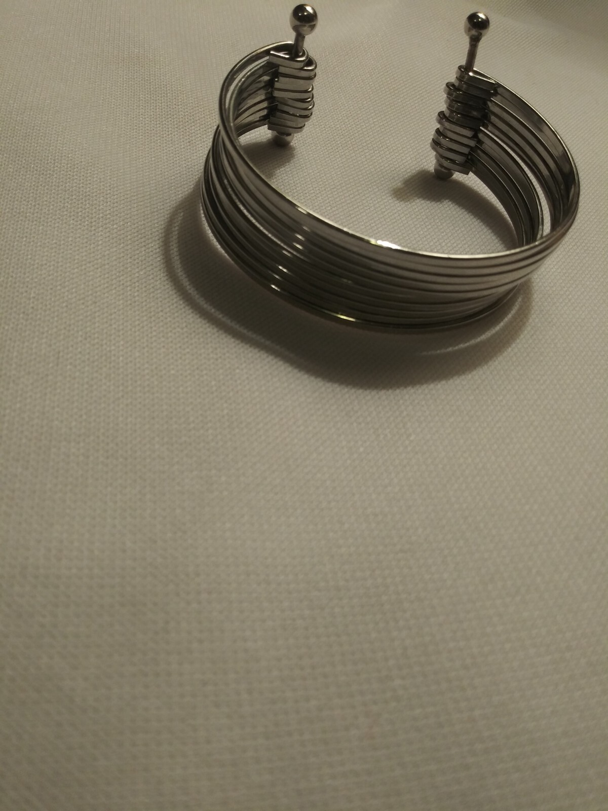 Stack Women's Bracelet Size Small Silver Tone Wit… - image 9