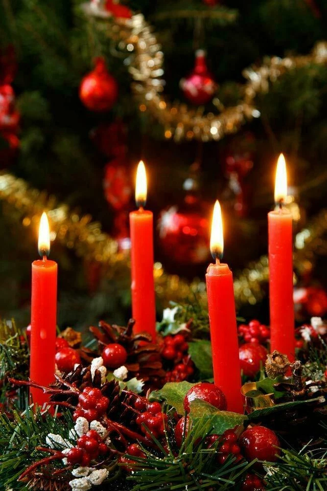 24 piezas de velas rojas a granel para árbol de Navidad carillón, pirámide, carrusel - 4 pulgadas x 1/2 pulgadas Foto 3 de 4