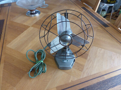 Vintage Ercole Marelli Fan Table Fan Grey Art Deco 40s/50s