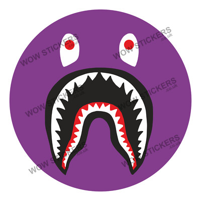 Bape Shark B Aufkleber 145x145mm Auto Fenster Mancave Skateboard Van Wohnmobil Decal