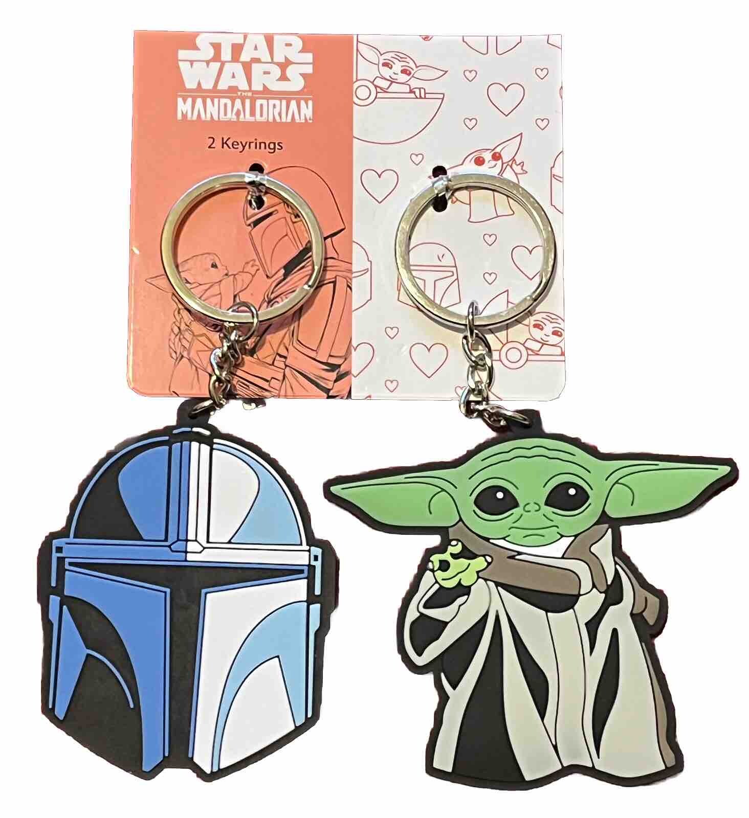 Star Wars: Mandalorian 2 Keyrings / Rubber Keyring / Keychain GROGU & MANDO -NEW