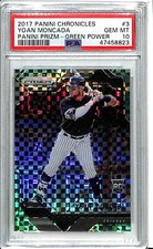 2017 Panini Chronicles #3 Yoan Moncada Prizm Green Power PSA 10 #/49 Pop 3
