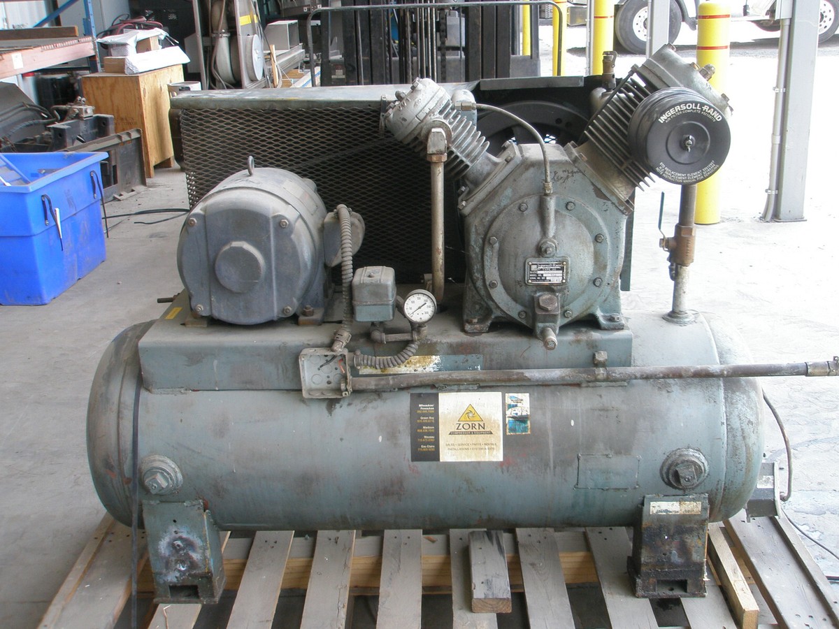INGERSOLL-RAND TYPE 30 7TD AIR COMPRESSOR WITH AJAX 4A 7.5 HP