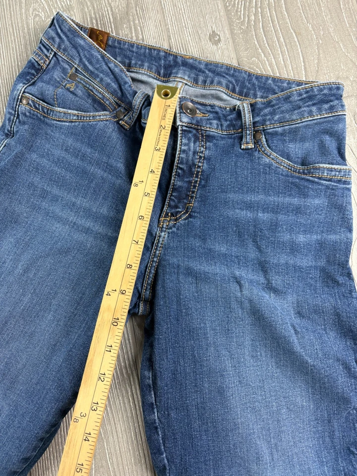 Женские джинсы Aura 6 КОРОТКИХ синих джинсов прямые штанины внутренний шов 27 - Изображение 4 из 4