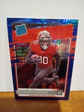Keshawn Vaughn 2020 Optic Football Blue Hyper Prizm Rated Rookie Buccaneers #186