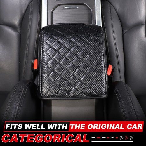 Leather Carbon Armrest Box Cover Handrest Trim For Range Rover Evoque 2012-2018 - Picture 4 of 12