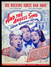 1944 And the Angels Sing w/ Dorothy Lamour Fred MacMurray Movie Sheet Music