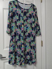 Lulu B NWOT Multi color palm ruffle dress Size xs