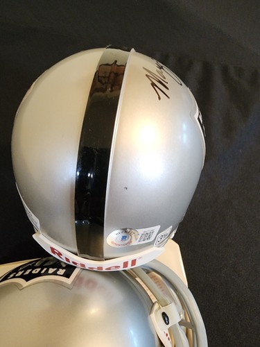 Marques Tuiasosopo Oakland Raiders Signed Mini Helmet OS Beckett - Picture 2 of 2