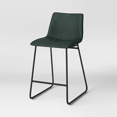 Bowden Upholstered Molded Faux Leather Counter Height Barstool
