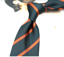 New Classic Striped Green Red JACQUARD WOVEN 100 Silk Men's Necktie Tie