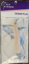 Sea Striker Rigged Cedar Plug 6" 10/0 Hook 8' 130Lb Mono Unpainted/Natural 890