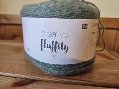 ONE Ball Of Rico Design Creative Fluffily Yarn DK 150g 420m Green