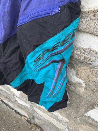 Vintage 1990s Speedo Swim Trunks Shorts Nylon Blue/Black/Purple See Measurements - Picture 5 of 8