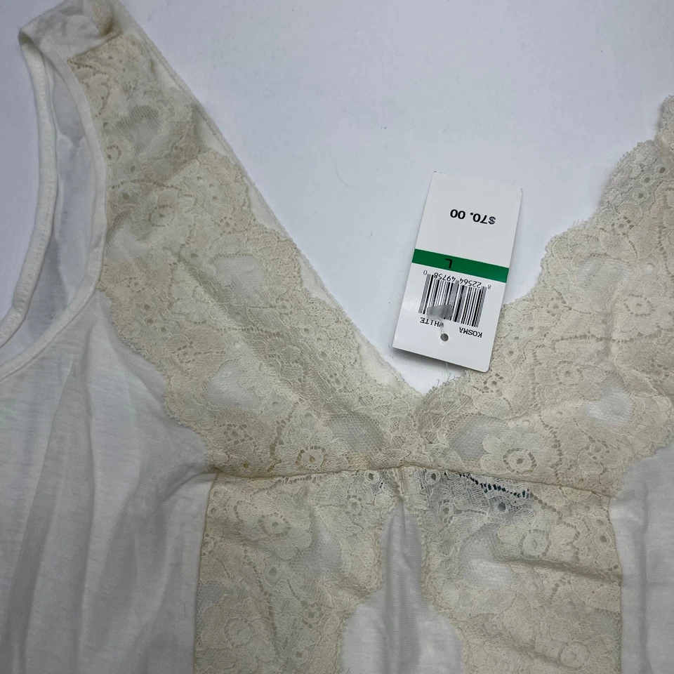Velvet Kosma White Lace Tank Top Women’s Size Large New Foto 2 de 4