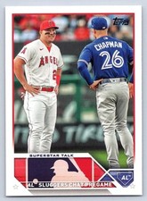 MIKE TROUT - MATT CHAPMAN  2023 TOPPS UPDATE VETERAN COMBOS #US313