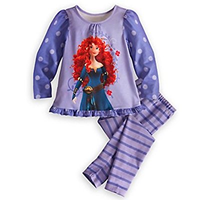 Disney Store Brave Merida Long Sleeve Pajama PJ PAL Red Hair Curley hair 2 2T 2y