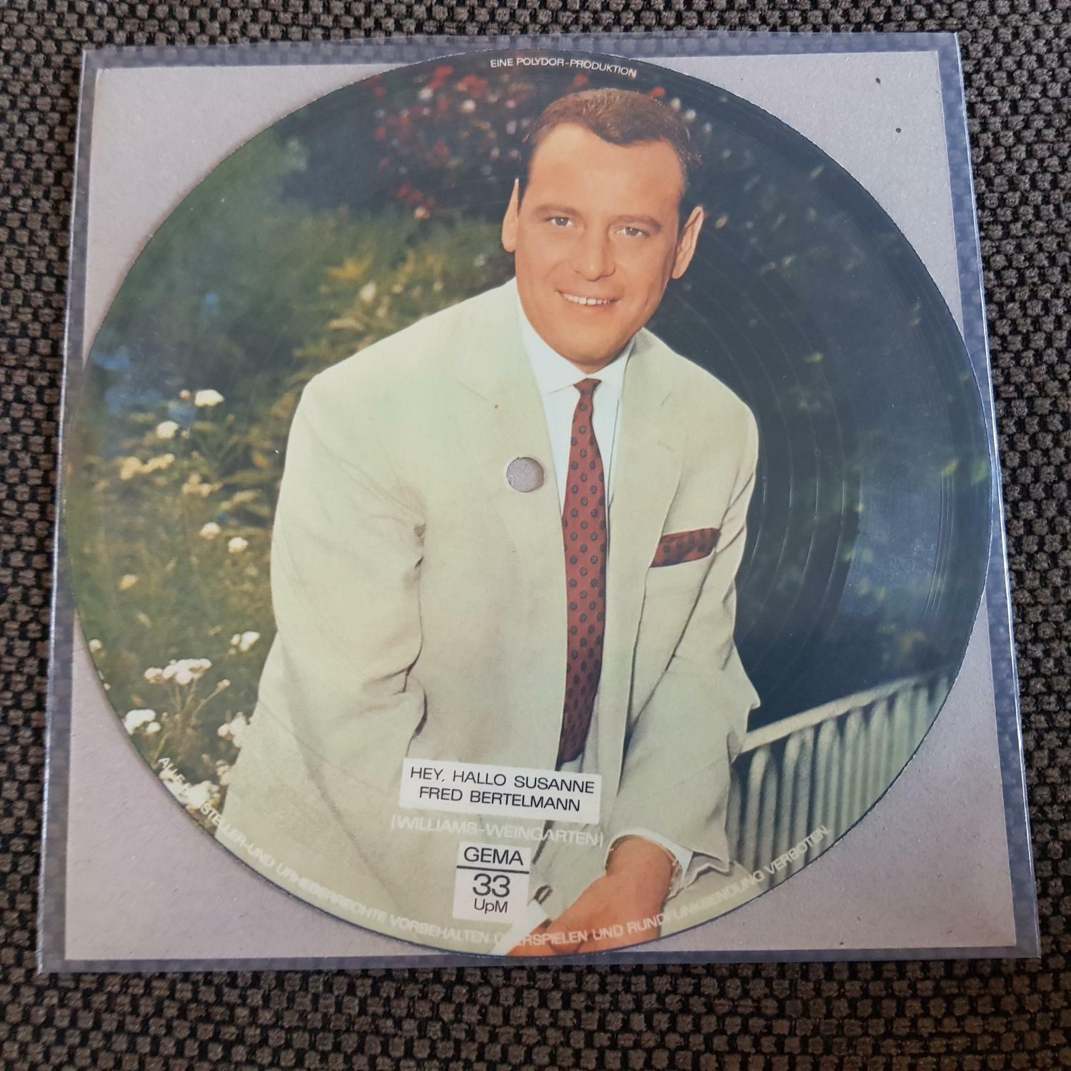 7"" Single Vinyl Fred Bertelmann - Hey, hallo Susanne Flexi Single