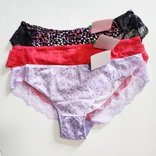 3 Maidenform Comfort Devotion Lace Back Tanga Multi 40159 Sz 6/M - NWT