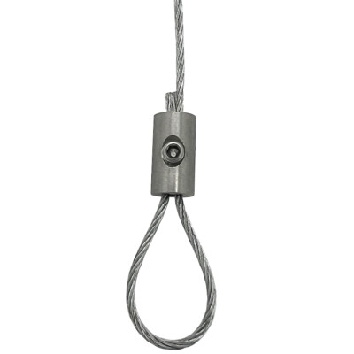 Edelstahl 316 Drahtseil Schlaufenklemme passend für 1,0 mm und 1,5 mm Kabelaufhänger
