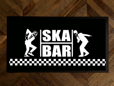 Artylicious Ska Bar Runner Matte Music Checked Gummimatte, Home Bars 888