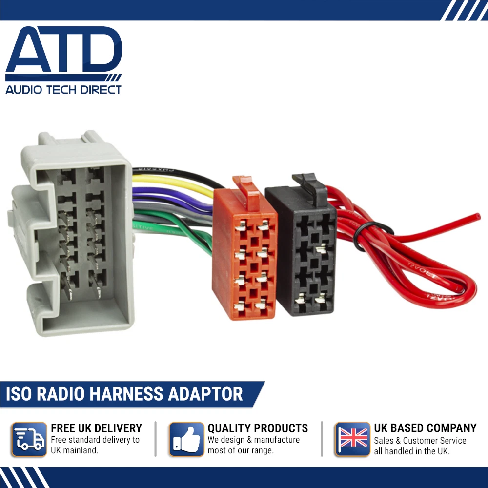 Cavo Adattatore ISO Con Antenna Per Ford Fiesta, Fusion, Mustang, Land Rover 2002-2008 - 4
