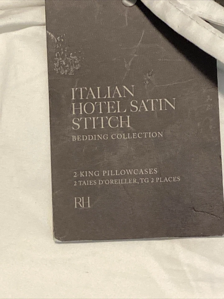 Восстановление оборудования итальянский отель атласный стежок король наволочки верблюд новый с Ярлыками - Изображение 2 из 4