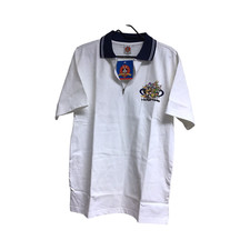 Vintage Brazos 1998 Looney Tunes Golf Polo Zip Shirt White Bugs Taz Tweety Small
