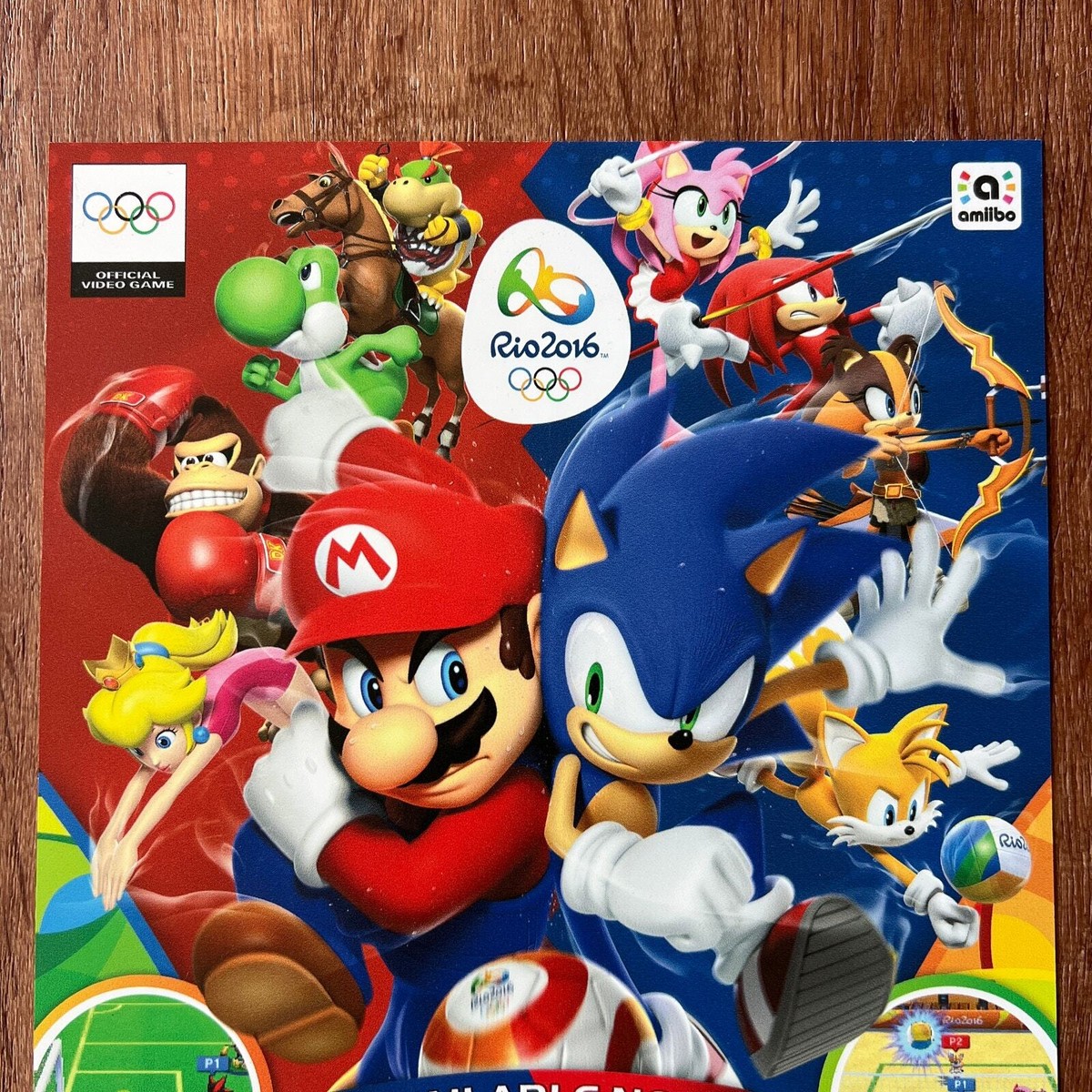 【非売品】マリオ&ソニック AT リオオリンピック B2 サイズ ポスター PROMO STORE DISPLAY POSTER Mario Sonic Olympic Games Rio 2016