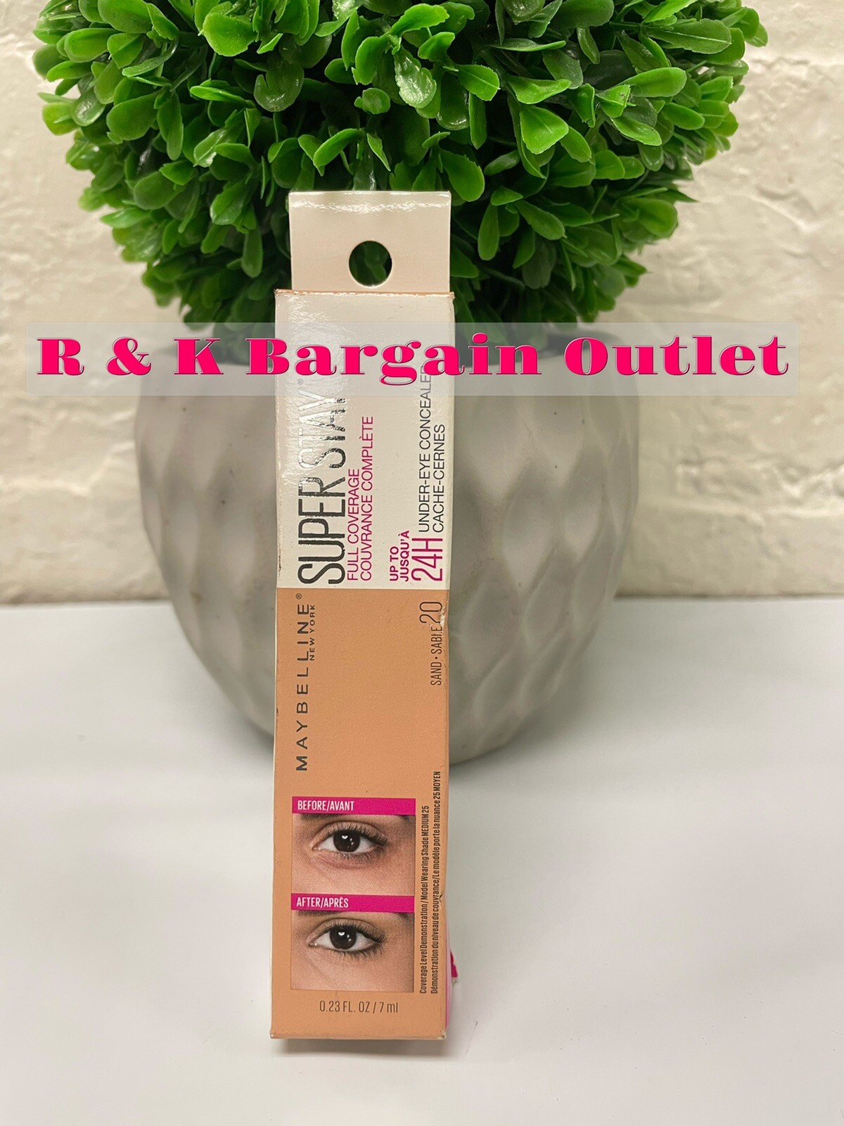 Maybelline Superstay 24Hr Full Coverage Concealer in Sand 20 for Dark Circles