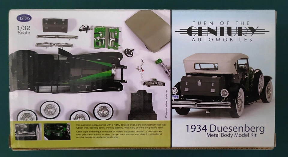 1934 Duesenberg - Metal Body Model Kit 1/32 - Testors - Immagine 2 di 3