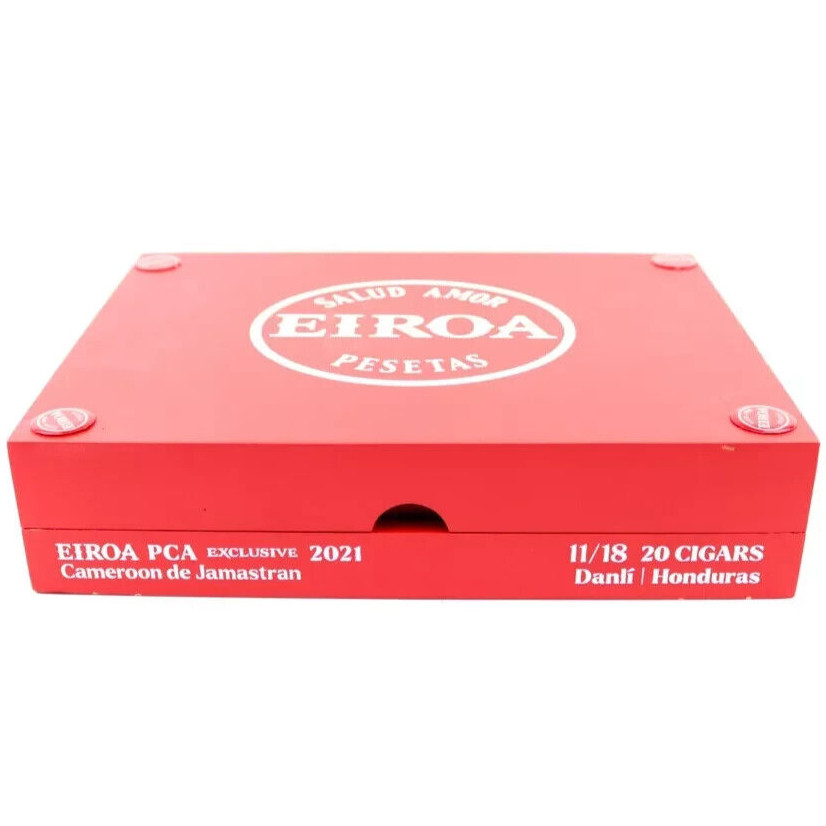 Eiroa 2021 Cameroon de Jamastran 11/18 Wooden Cigar Box 9.5" x 7.5" x 2.25"