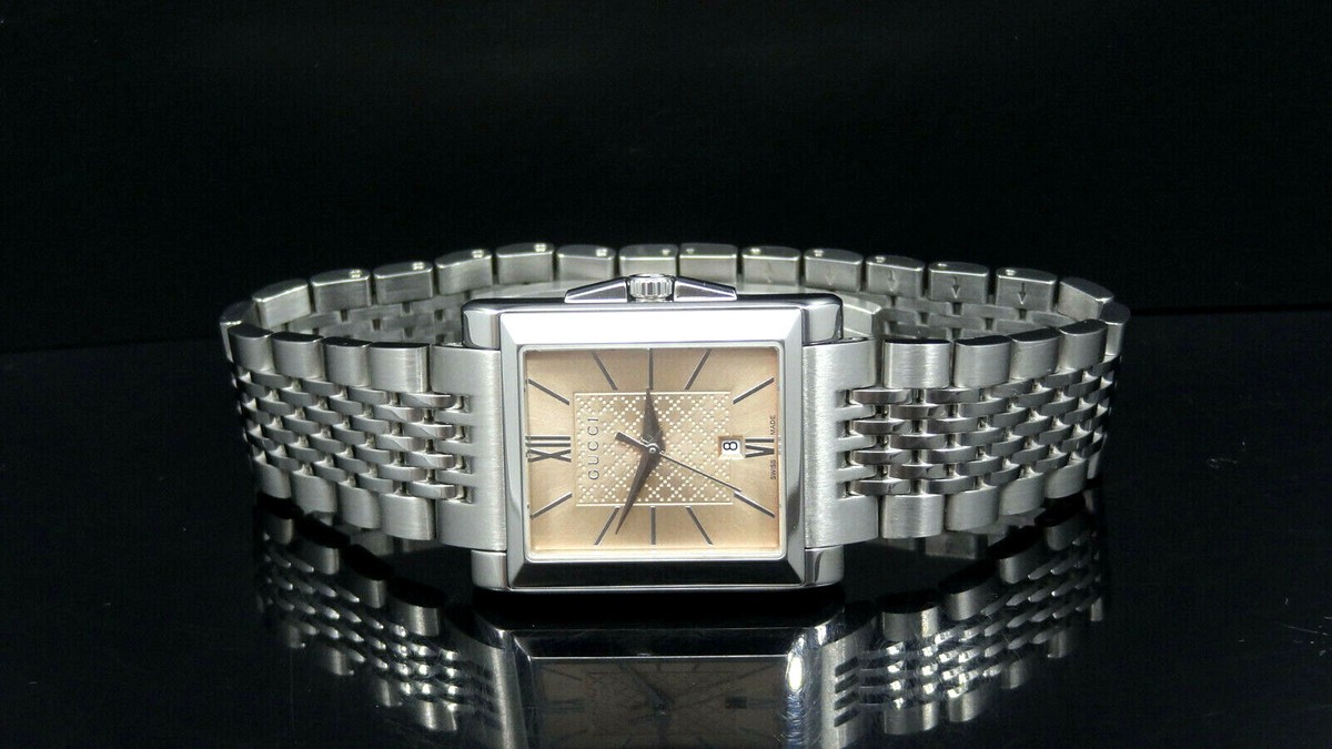 GUCCI YA138502 G-Timeless Pink Diamante Pattern Dial 138.5 Series