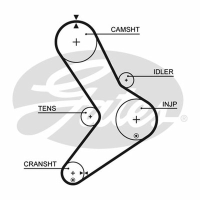 GATES TIMING CAM BELT CAMBELT CAMSHAFT FOR RENAULT TRAFIC 2.1 1980-1998