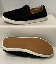 UGG Ricci Furry Fleece Womens Sz 8 Black Slip On Fashion Sneaker 1019659