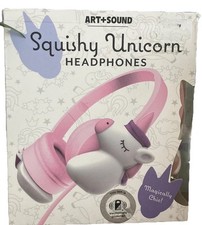 Art Sound Light Pink and Purple Squishy Kids Unicorn Headphones