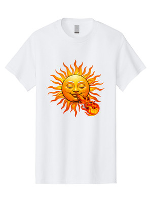 Blazing-Sun-1 Mens Graphic Tee, 100% Cotton, Casual Summer Wear